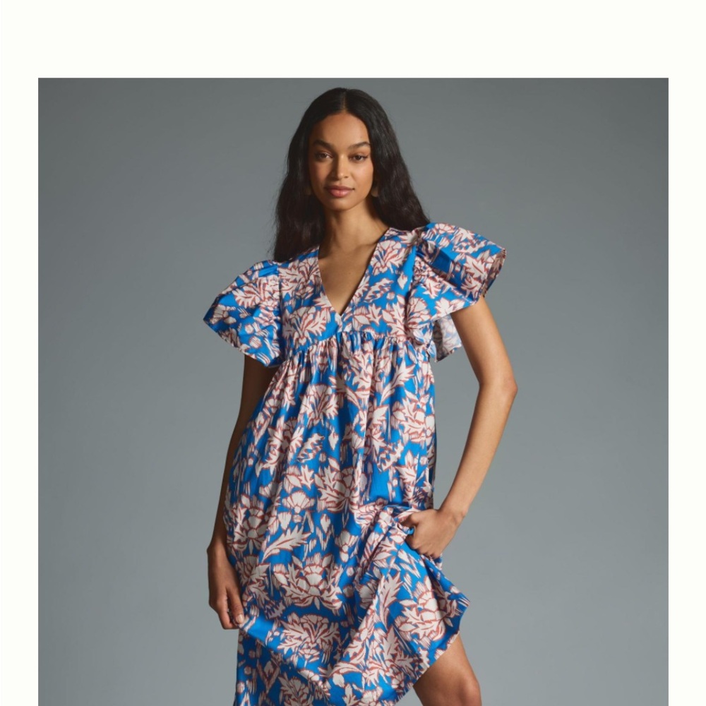 NWT. Maeve flutter sleeve babydoll dress
